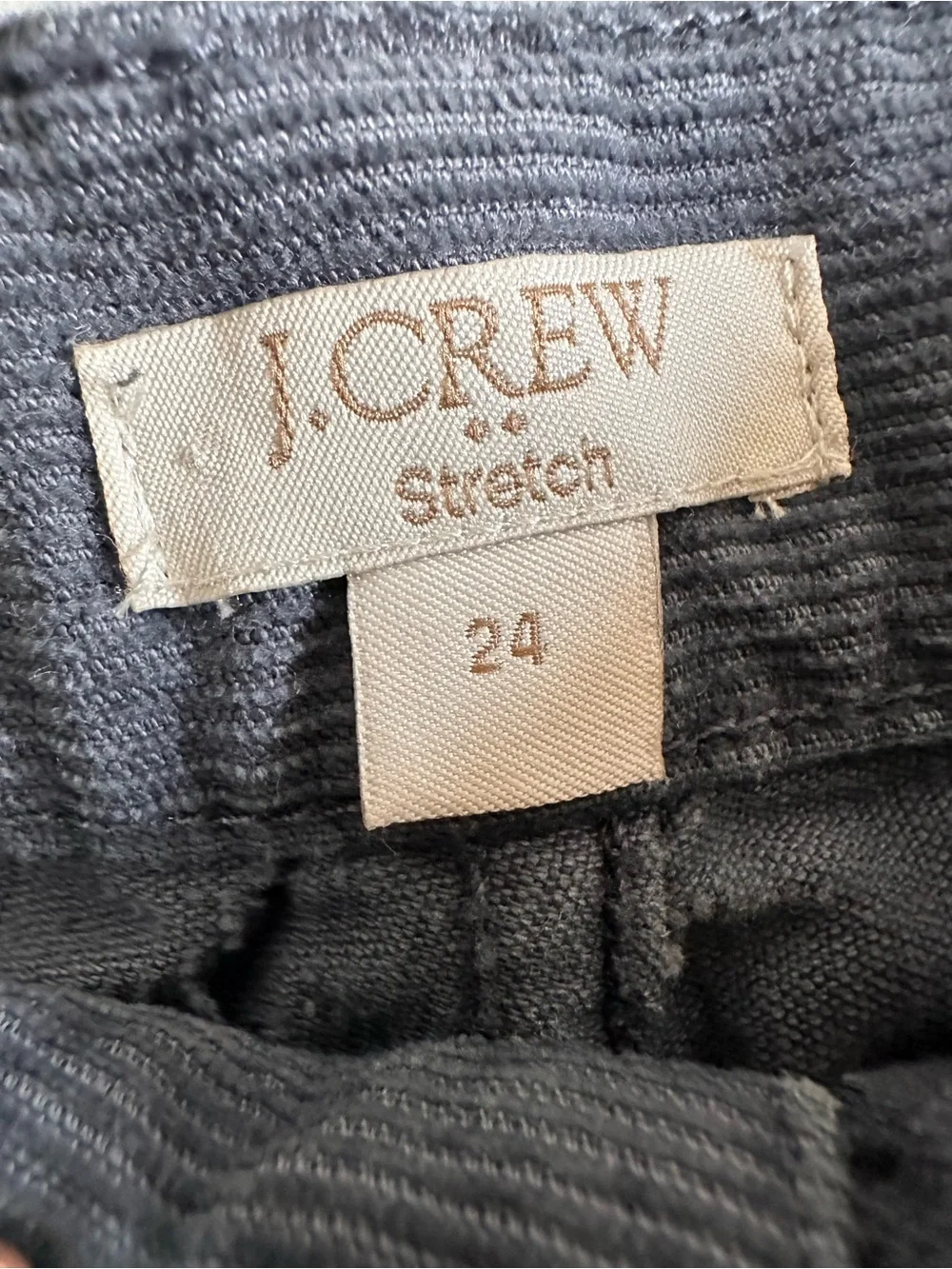 J. Crew Dark Gray Corduroy Cutoff Jean Shorts